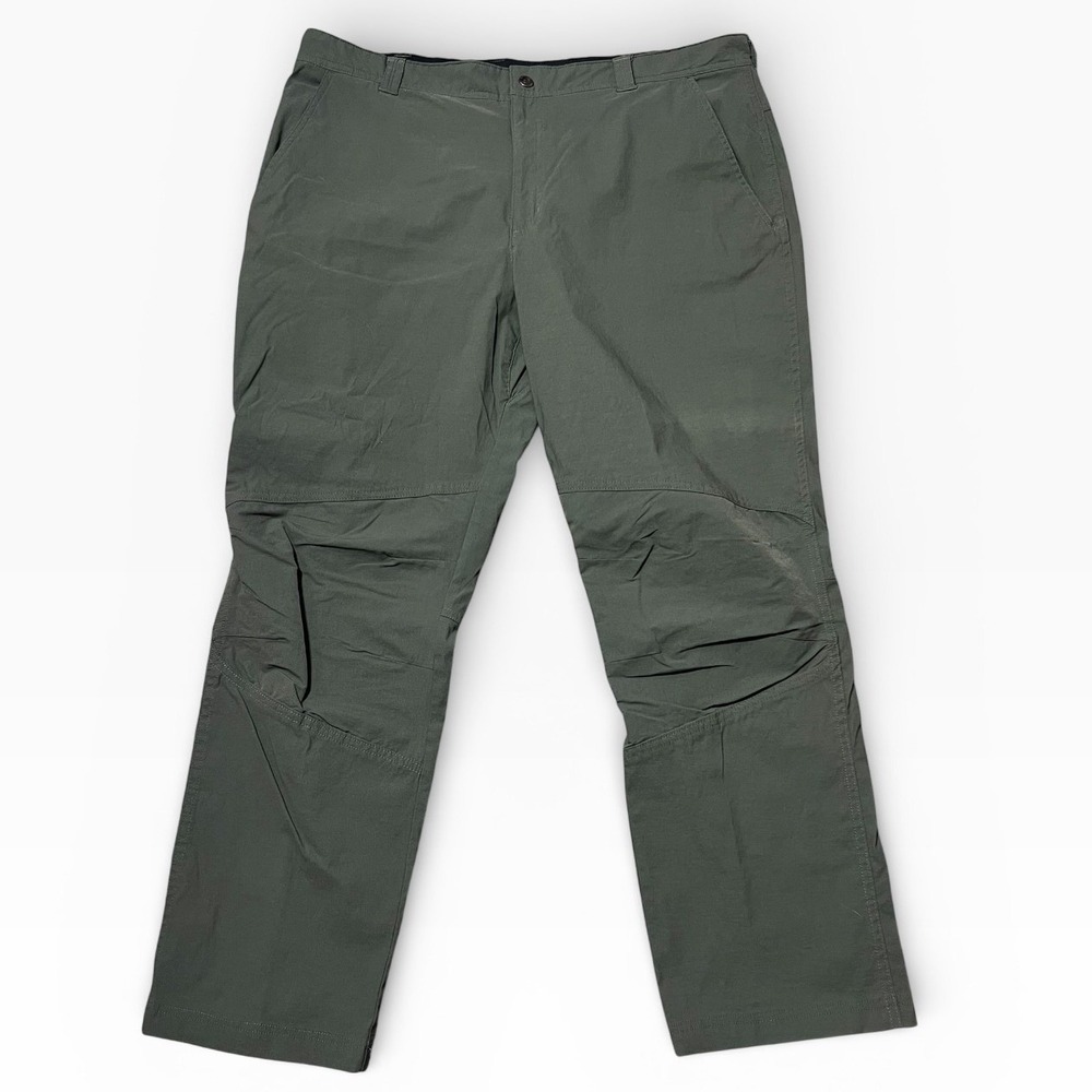 Columbia Omni-Shield Mens Hiking Pants Green 40x30 Water Repellent Stretch Trail
